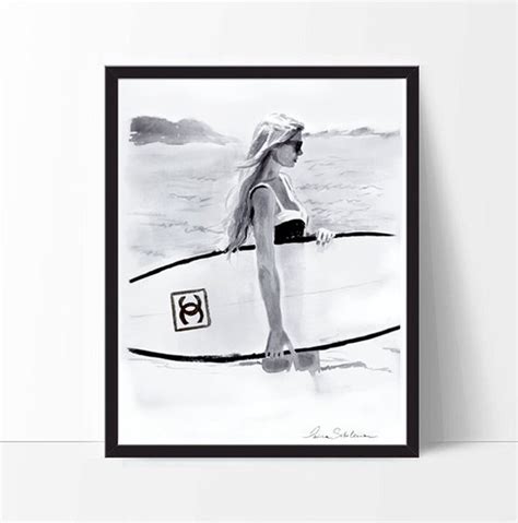 chanel surfboard print